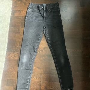 Black J Crew skinny high rise jeans